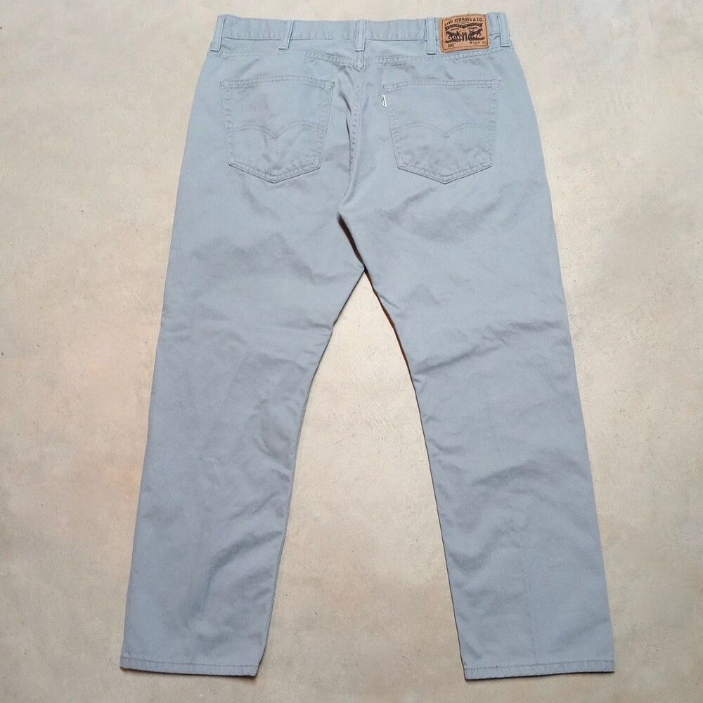 Levi's 508 Jeans Size 38x30 (Fits 37x29) Gray Denim Straight Leg White Tab